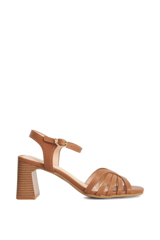 Image of Dune London Womens 'Jaelle' Leather Sandals in Tan Size: 5 Tan Female 5
