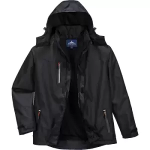Image of Portwest Outcoach Mens Waterproof Jacket Black 2XL