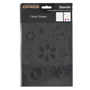 image of Rust-Oleum Classic Paint stencil Pack of 2