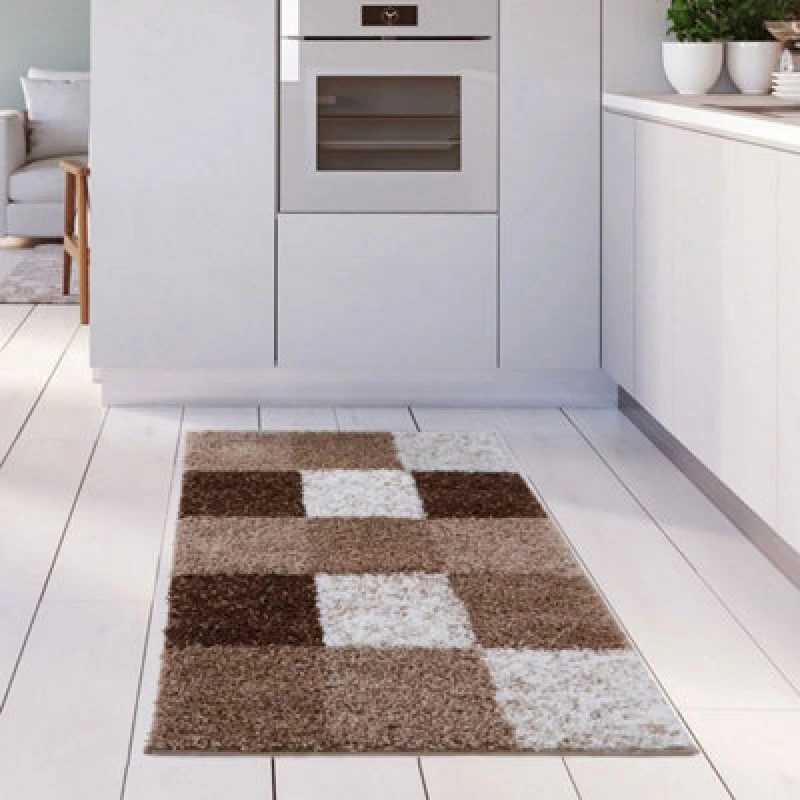 Image of The Rugs Myshaggy Collection Rugs Geometric Design 381 Brown