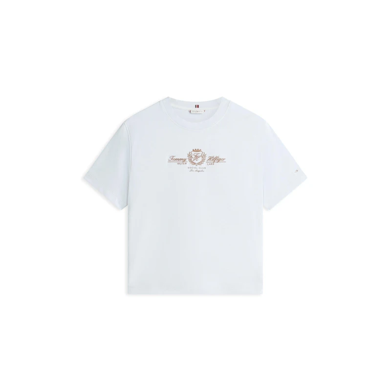 Image of Tommy Hilfiger Tommy Varsity Cr Tee Ld62 Keepsake Blue female 8 (XS)