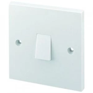 image of Wickes 10A Light Switch 1 Gang 1 Way White