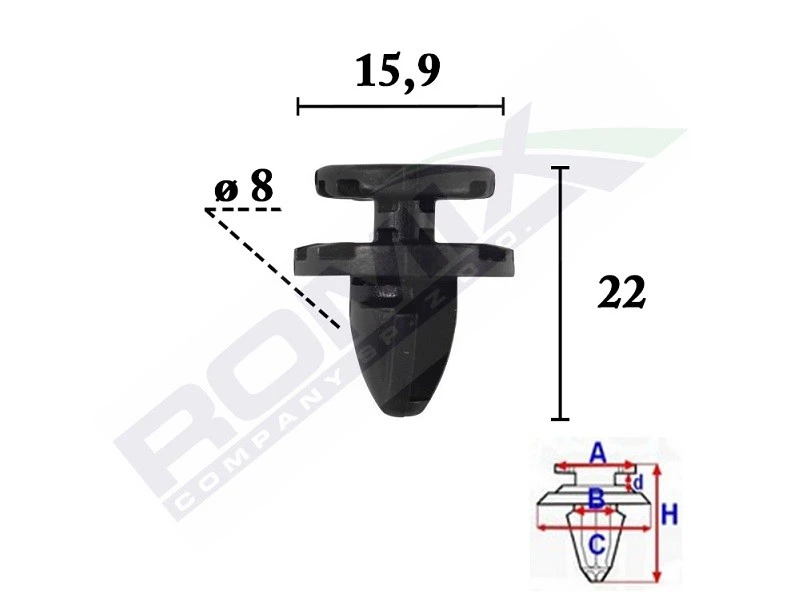 Image of ROMIX Trim clip ROMIX C70613