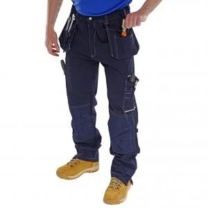 image of Click Workwear Shawbury Trousers Multi pocket 32 Navy Blue Ref SMPTN32