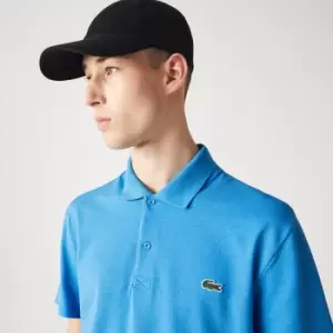 Image of Mens Lacoste Regular Fit Stretch Organic Cotton Polo Size 3 - S Blue