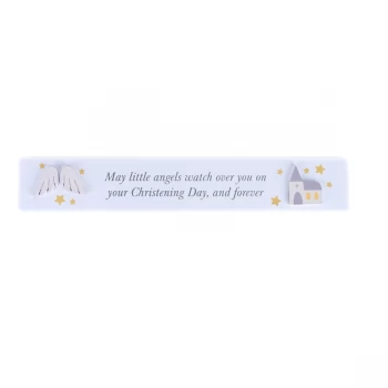Image of Hello Baby Mantel Plaque - Christening Day