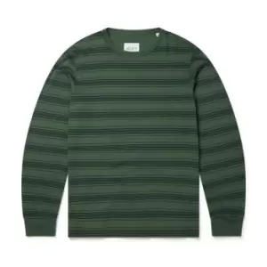 Image of Albam Albam Stripe Long-Sleeve T-Shirt - Green
