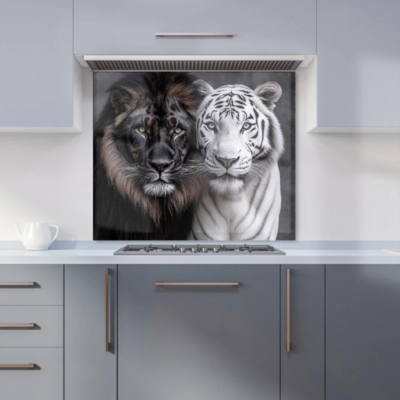 Image of Warren Reed - Designer Yin & Yang of nature Kitchen Splashback Size: 600mm x 750mm Multicolor Unisex 600mm x 750mm