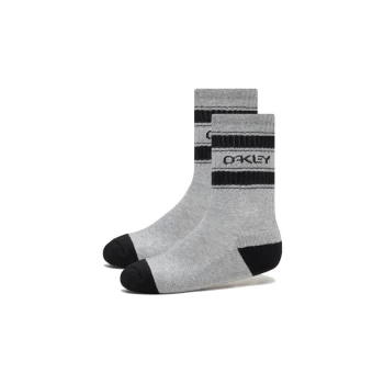 image of OAKLEY B1B ICON SOCKS (3 PCS) NEW GRANITE HTHR - L