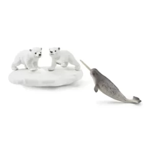 Image of SCHLEICH Wild Life Polar Playground Toy Figure Set, 3 to 8 Years, White/Grey (42531)