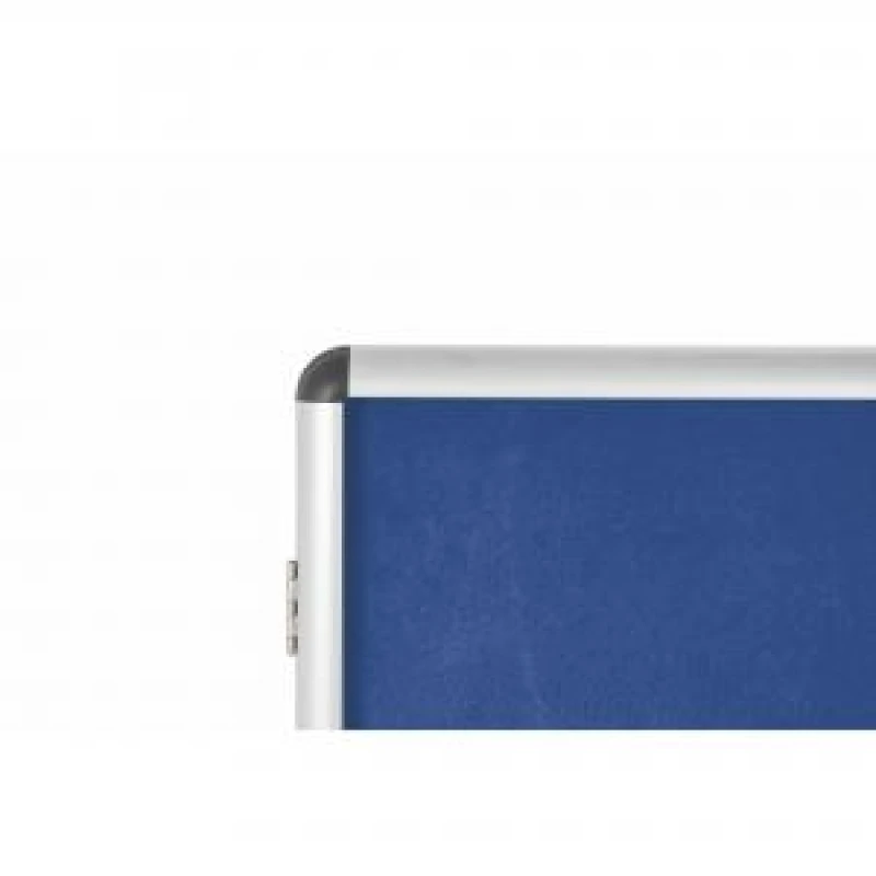Image of Bi-Office Enclore Display Case Blue Felt Acrylic Aluminium Frame 28xA4 VT780107150