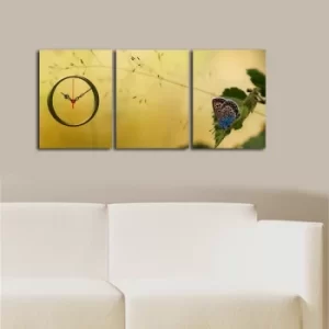 image of 3P3040CS-72 Multicolor Decorative Canvas Wall Clock (3 Pieces)