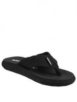 Image of Rocket Dog Sunset Webbing Flip Flop - Black, Size 8, Women