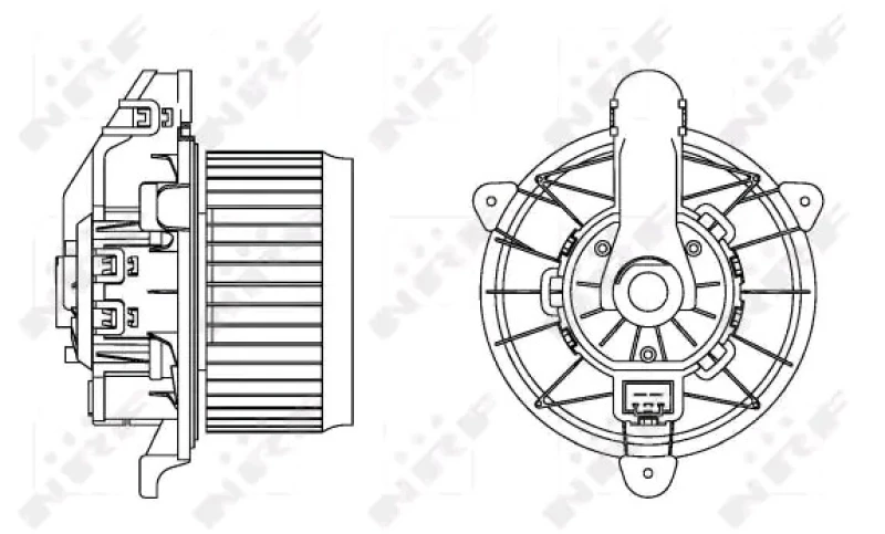 Image of NRF 34167 Blower Motor EASY FIT for right-hand drive vehicles, without integrated regulator, with adapter Interior Blower (2669)
