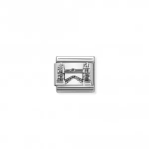 Image of Nomination Composable Classic Acciaio Argento Tower Bridge Link 330105/10