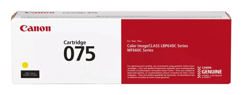 Image of Canon 075 Yellow Toner Cartridge - 6362C002 (Original)