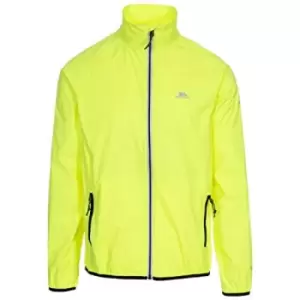 image of Trespass Mens Retract Shell Jacket Hi-Visibility Yellow/Black Medium