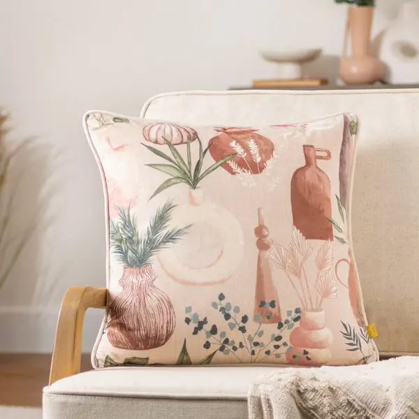 Image of Earthen Cushion Natural, Natural / 43 x 43cm / Polyester Filled
