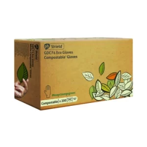 Image of Shield Compostable Disposable Gloves Large (Pack of 200) GDC74/L