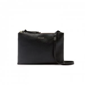 image of Ted Baker Danii Soft Leather Zip Top Bag - gunmetal