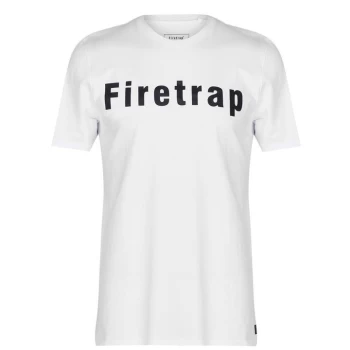 Image of Firetrap Large Logo T Shirt Mens - White