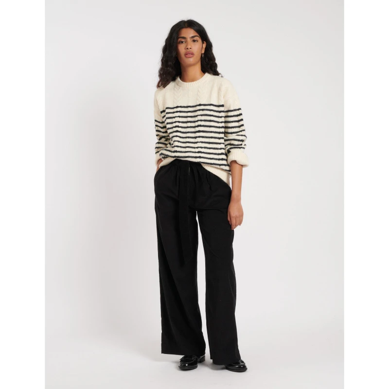 Image of Nobodys Child Womens High Waisted Loose Fit Wide Leg Trousers Black female 4 (3XS)