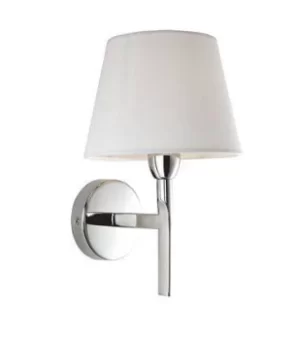 image of Transition 1 Light Single Indoor Wall Light Polished Stainless Steel, Cream, E14