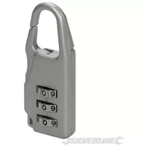 image of 646204) Travel Combination Padlock 3-Digit - Silverline