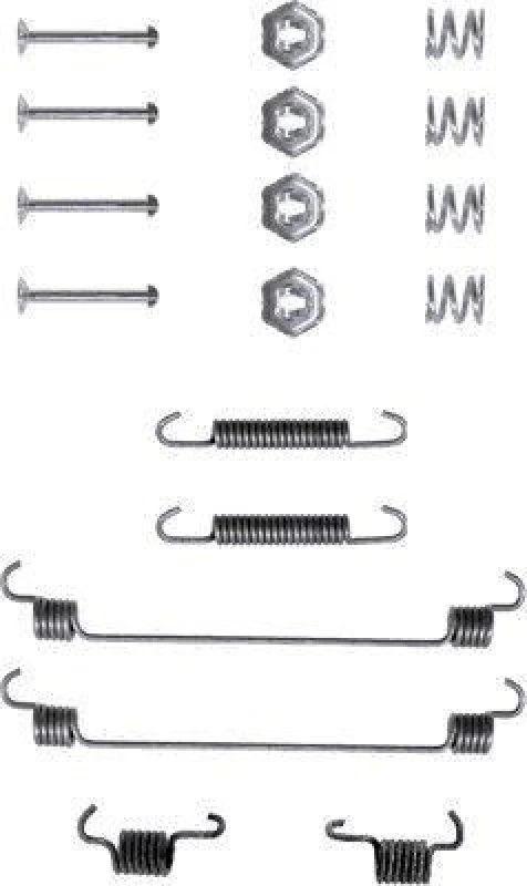 Image of HELLA Brake shoe fitting kit HELLA 8DZ 355 200-091