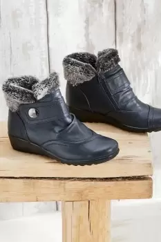 image of Flexisole Faux Fur Cuff Boots