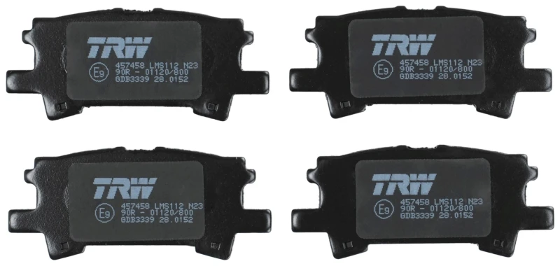 Image of TRW GDB3339 Brake pad set not prepared for wear warning indicator Brake Pad Set,disc brake (402)