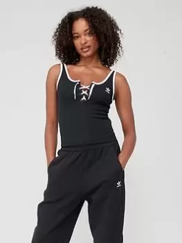 Image of adidas Originals Laced Tank Top - Black, Size 12, Women