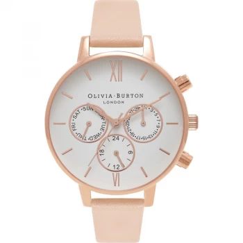 Image of Chrono Detail Rose Gold & Nude Peach Watch
