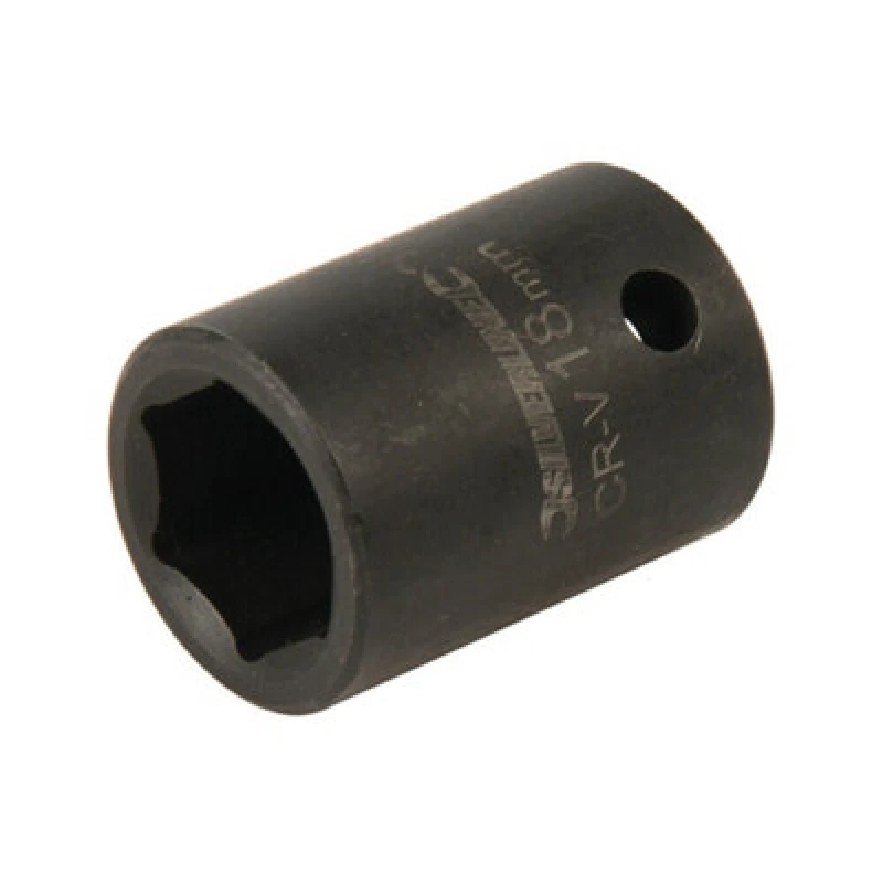 Image of Loops 18mm IMPACT Driver Socket 6 Point ½" Ratchet Spanner Bit Steel Square Drive Tool Metallics