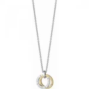 image of Ladies Guess Two-tone steel/gold plate E-Motions Necklace