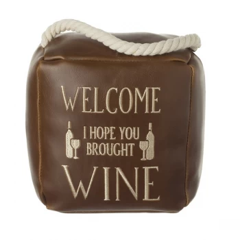 image of Welcome Wine Door Stop By Heaven Sends