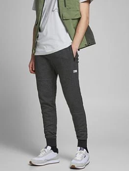 image of Jack & Jones Skinny Fit Technical Joggers, Dark Grey Melange Size M Men