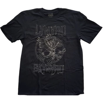 Image of Lynyrd Skynyrd - '73 Eagle Guitar Unisex Large T-Shirt - Black