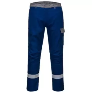 image of Portwest FR06RBS32 - sz 32 Bizflame Ultra Two Tone Trouser - Royal Blue Short - Royal Blue