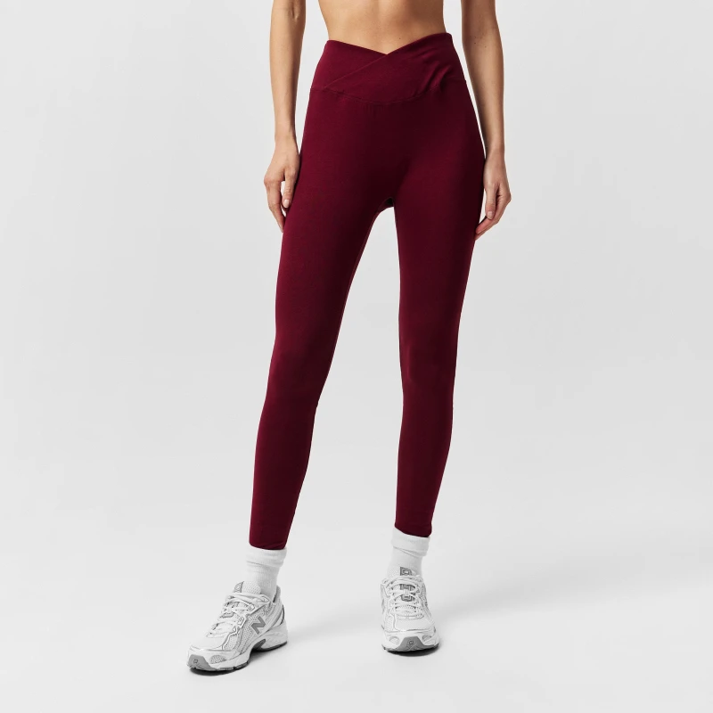Image of Miso Wrap Waist Leggings Womens - Red Red 8