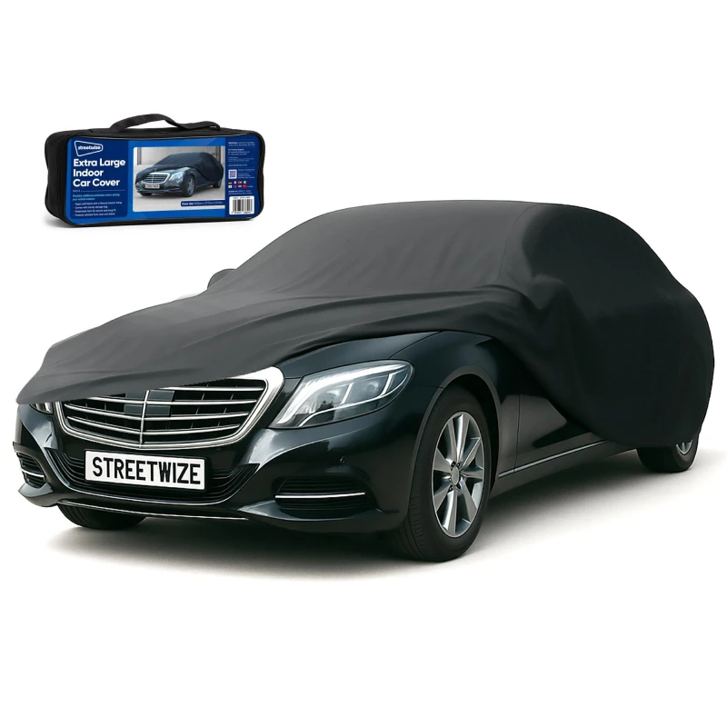 Image of Streetwize Indoor Car Cover - XLarge - 533 x 177 x 117cm Black unisex Xlarge