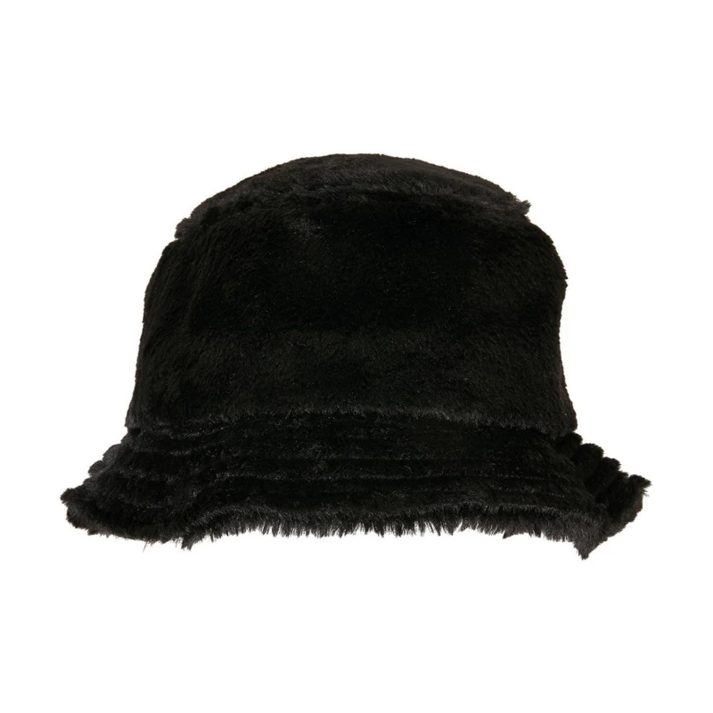 Image of Flexfit Flexfit Men Faux Fur Bucket Hat in Black One Size Male 5063300787151