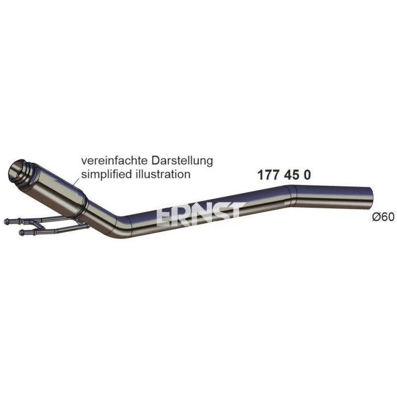 Image of ERNST 177450 Exhaust Pipe Front, Length: 1930mm Exhaust Pipe (17)