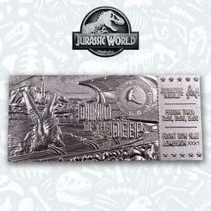 image of Jurassic World Mosasaurus Silver Collectable Ticket