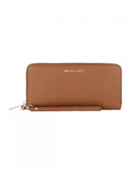 Image of Michael Kors Mercer large travel zip around purse Tan