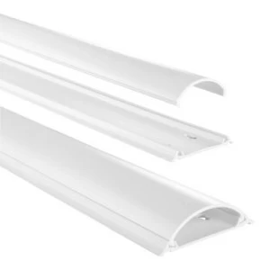 Image of Hama Cable Duct, Semicircular, 100/21 Cm, White