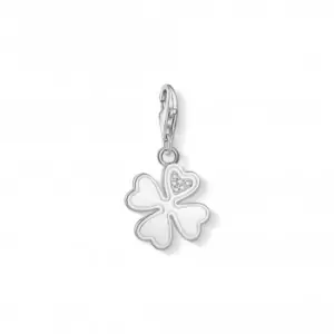 Sterling Silver Zirconia White Clover Charm 1733-051-14