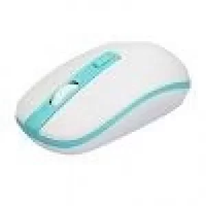 image of Approx APPWMVWLB Wireless Optical Mouse, 800 - 1600 DPI, Nano USB, White & Blue