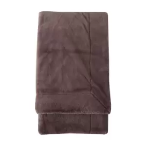 Gallery Interiors Faux Fur Throw in Mocha