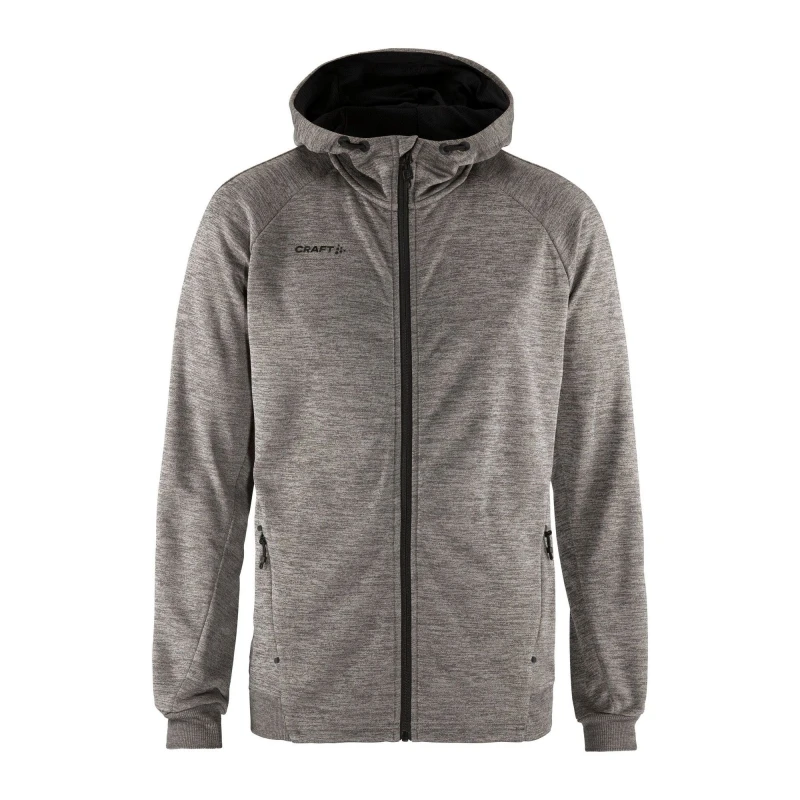 Image of Craft CRAFT Men ADV Unify Full Zip Hooded Jacket in Dark Grey Size: Small Dark Grey S Male 5063377067637